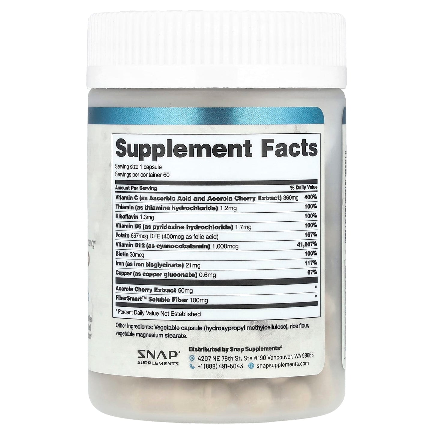 Snap Supplements, Iron Builder, 60 Capsules - Image 2