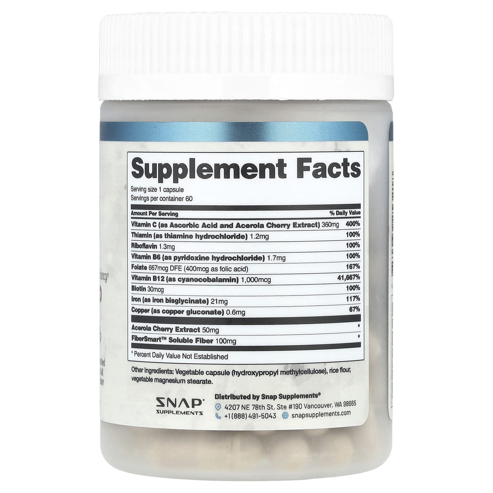 Snap Supplements, Iron Builder, 60 Capsules - Image 2