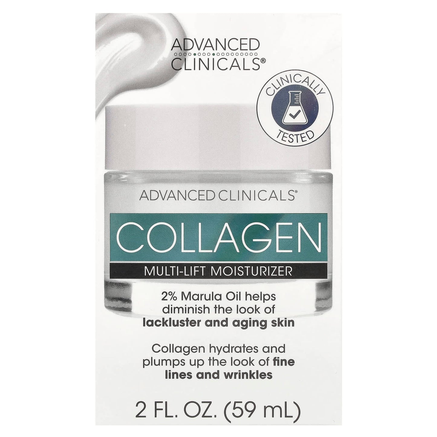 Advanced Clinicals Collagen Multi-Lift Moisturizer - Anti-Aging, Hydrating Skin Cream 2 fl oz - Image 2