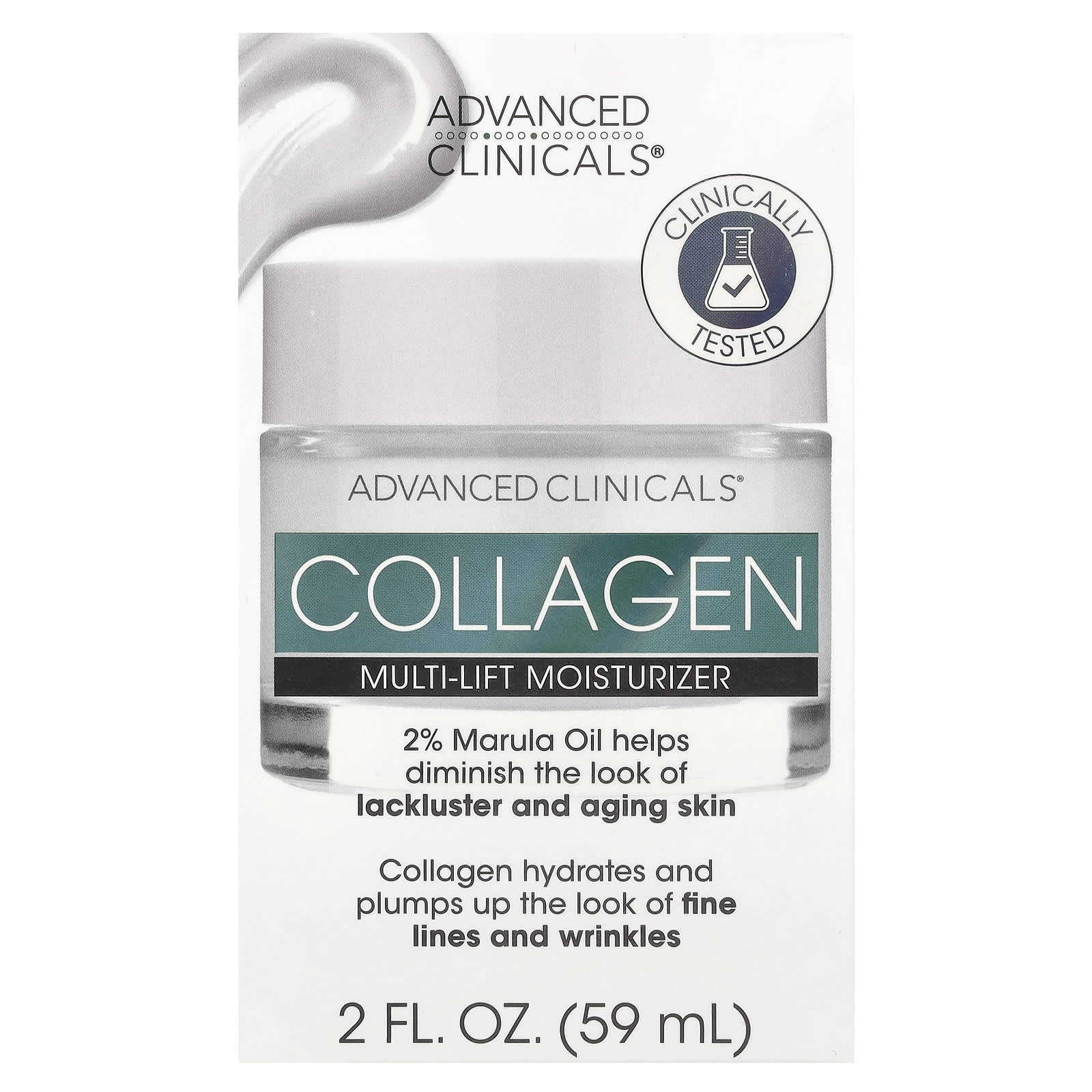 Advanced Clinicals Collagen Multi-Lift Moisturizer - Anti-Aging, Hydrating Skin Cream 2 fl oz - Image 2