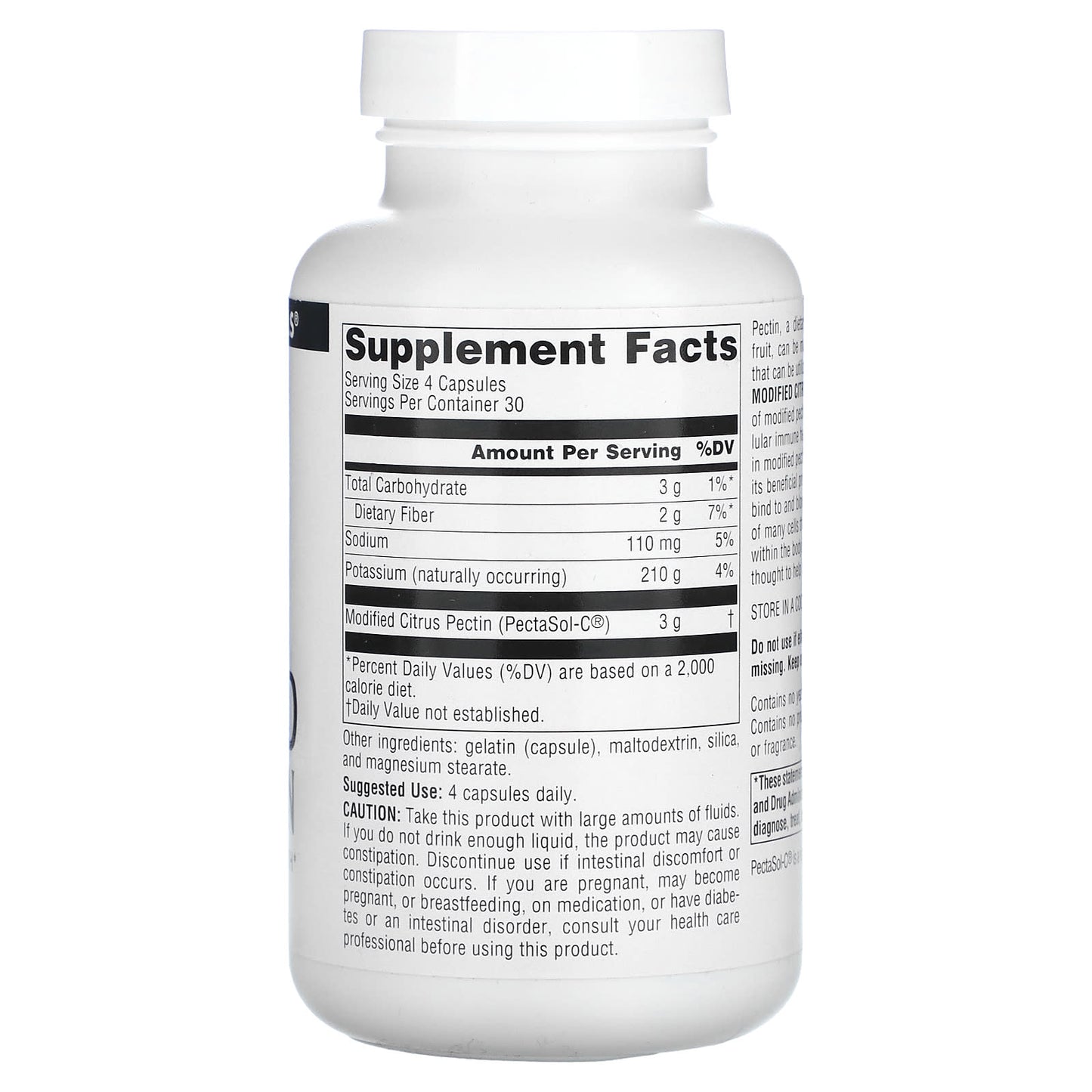 Source Naturals, PectImmune, Modified Citrus Pectin, 750 mg, 120 Capsules (187 mg per Capsule) - Image 2