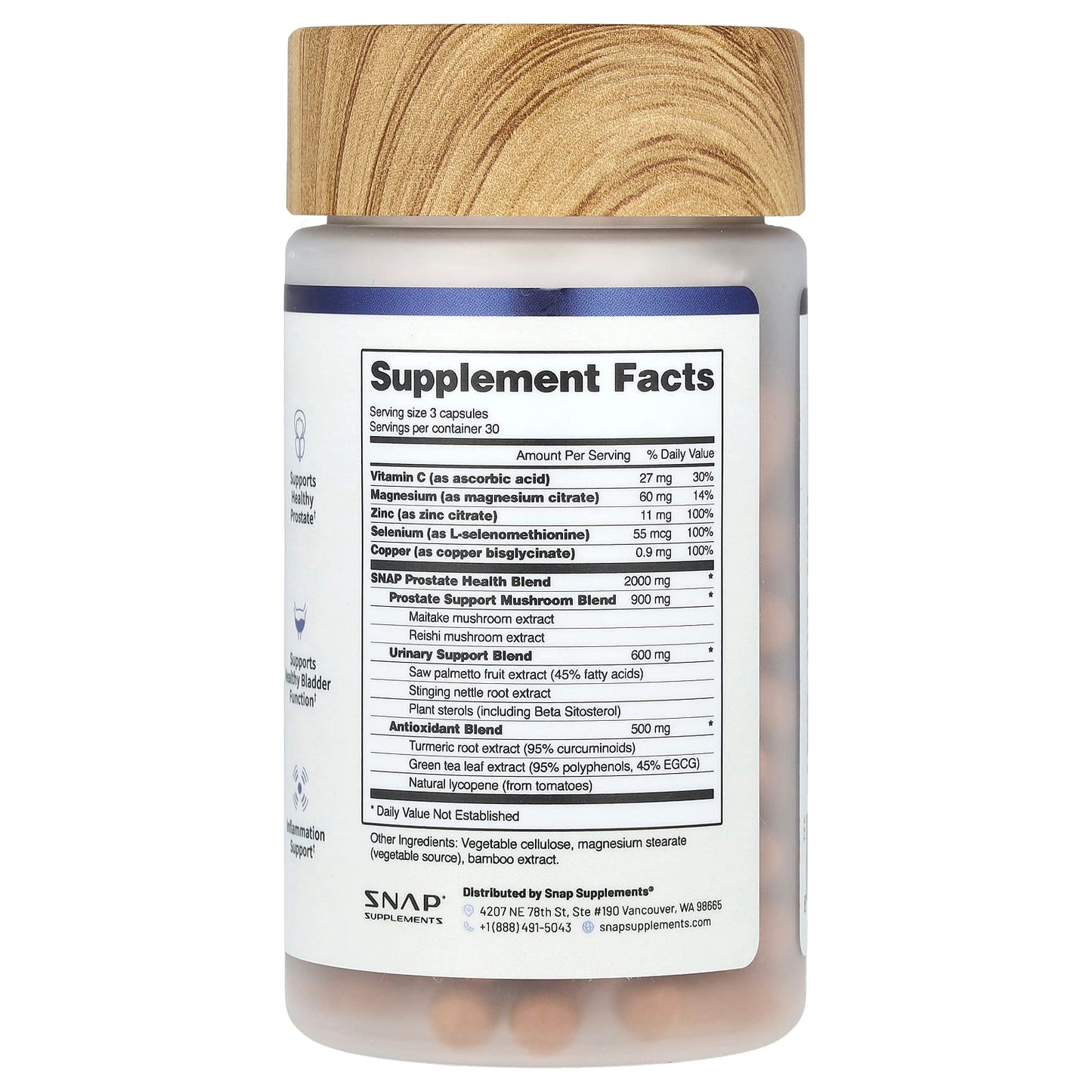 Snap Supplements, Prostate Health, 90 Capsules - Image 2