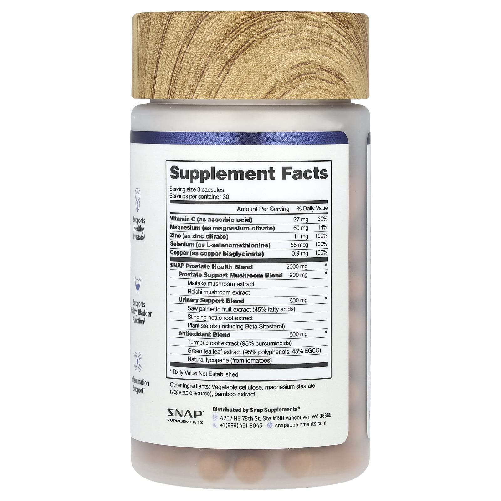 Snap Supplements, Prostate Health, 90 Capsules - Image 2