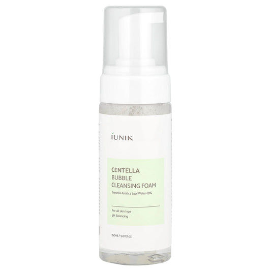 iUNIK Centella Bubble Cleansing Foam, pH Balanced for All Skin Types, 5.07 fl oz - Image 1