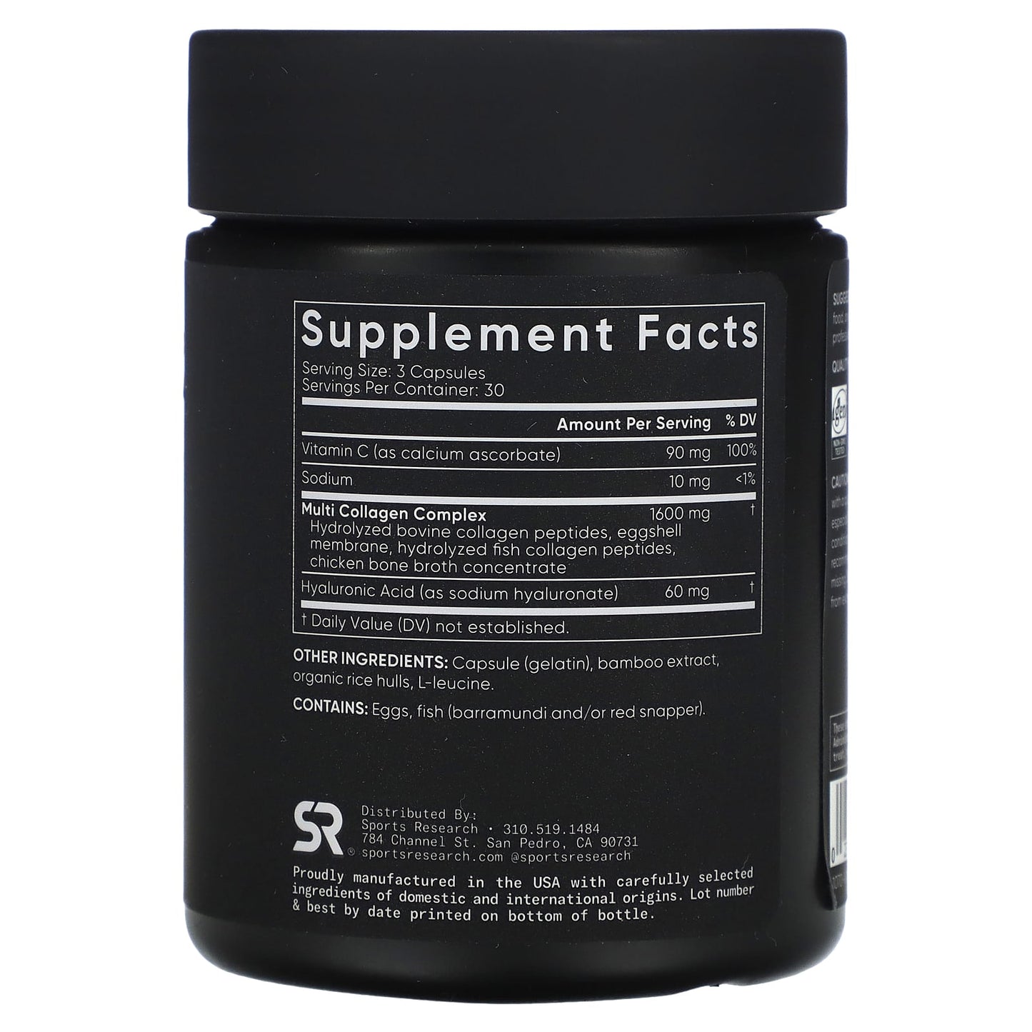 Sports Research, Multi Collagen , 1,600 mg, 90 Capsules - Image 2