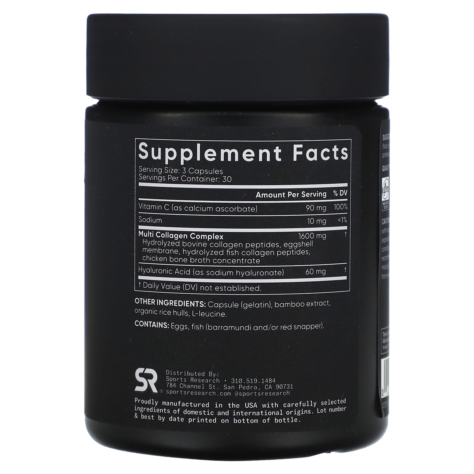 Sports Research, Multi Collagen , 1,600 mg, 90 Capsules - Image 2
