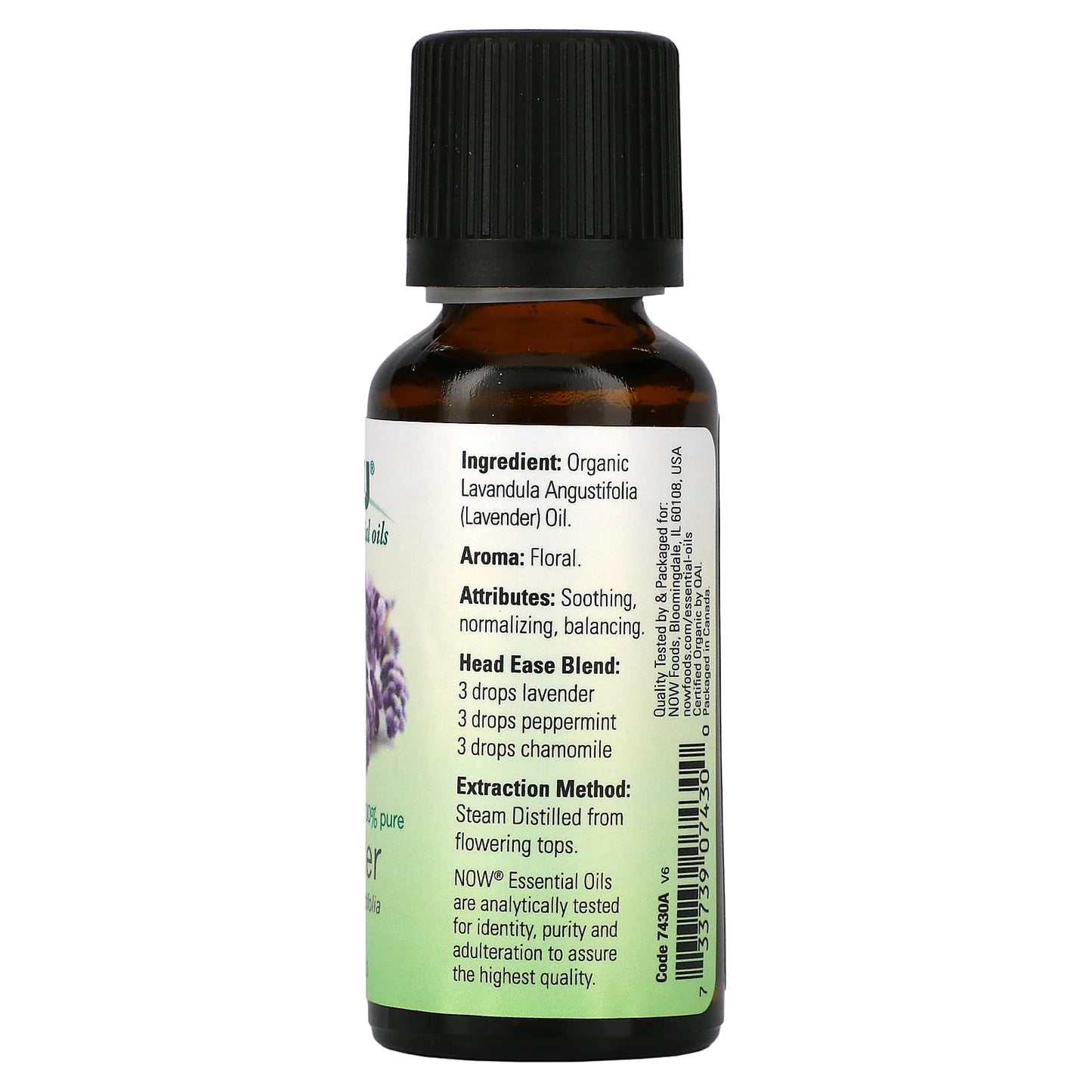 NOW Foods, Organic Essential Oils, Lavender, 1 fl oz (30 ml) - Image 2