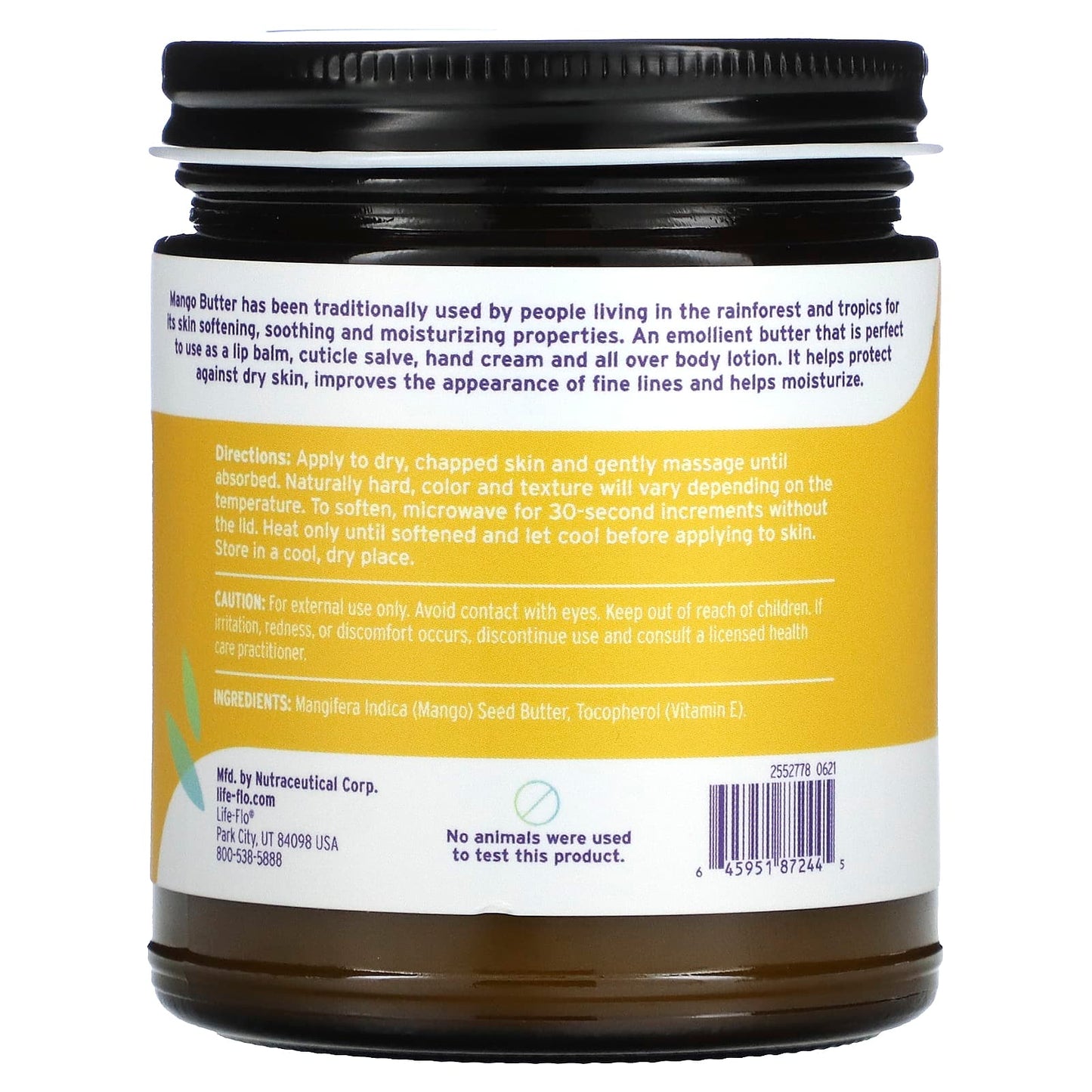 Life-flo, Pure Mango Butter, 9 fl oz (266 ml) - Image 2