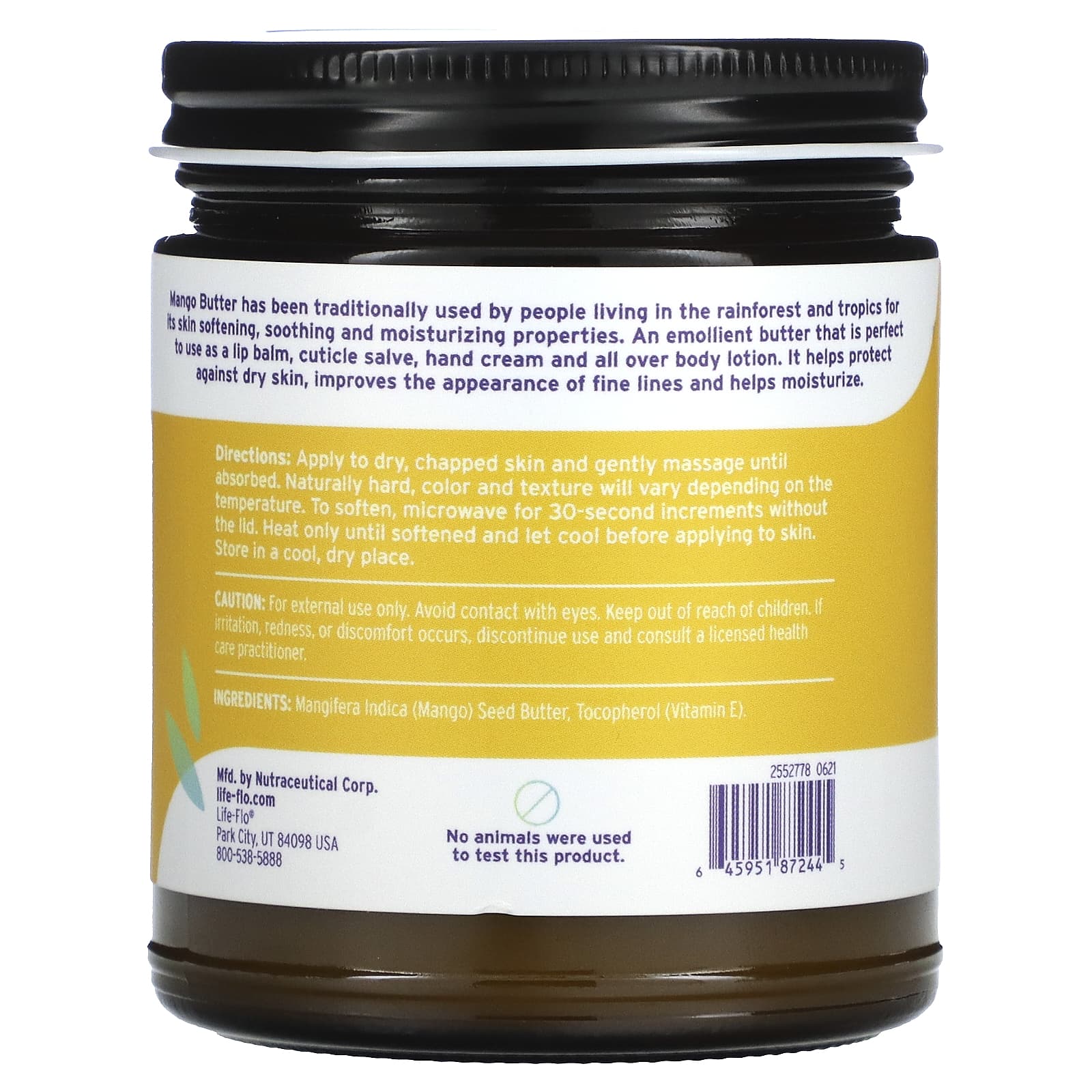 Life-flo, Pure Mango Butter, 9 fl oz (266 ml) - Image 2