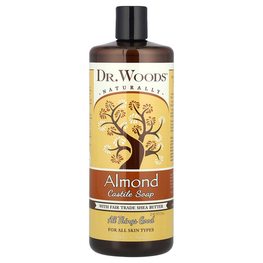 Nourishing Almond Castile Soap with Fair Trade Shea Butter by Dr. Woods - 32 fl oz - Image 1