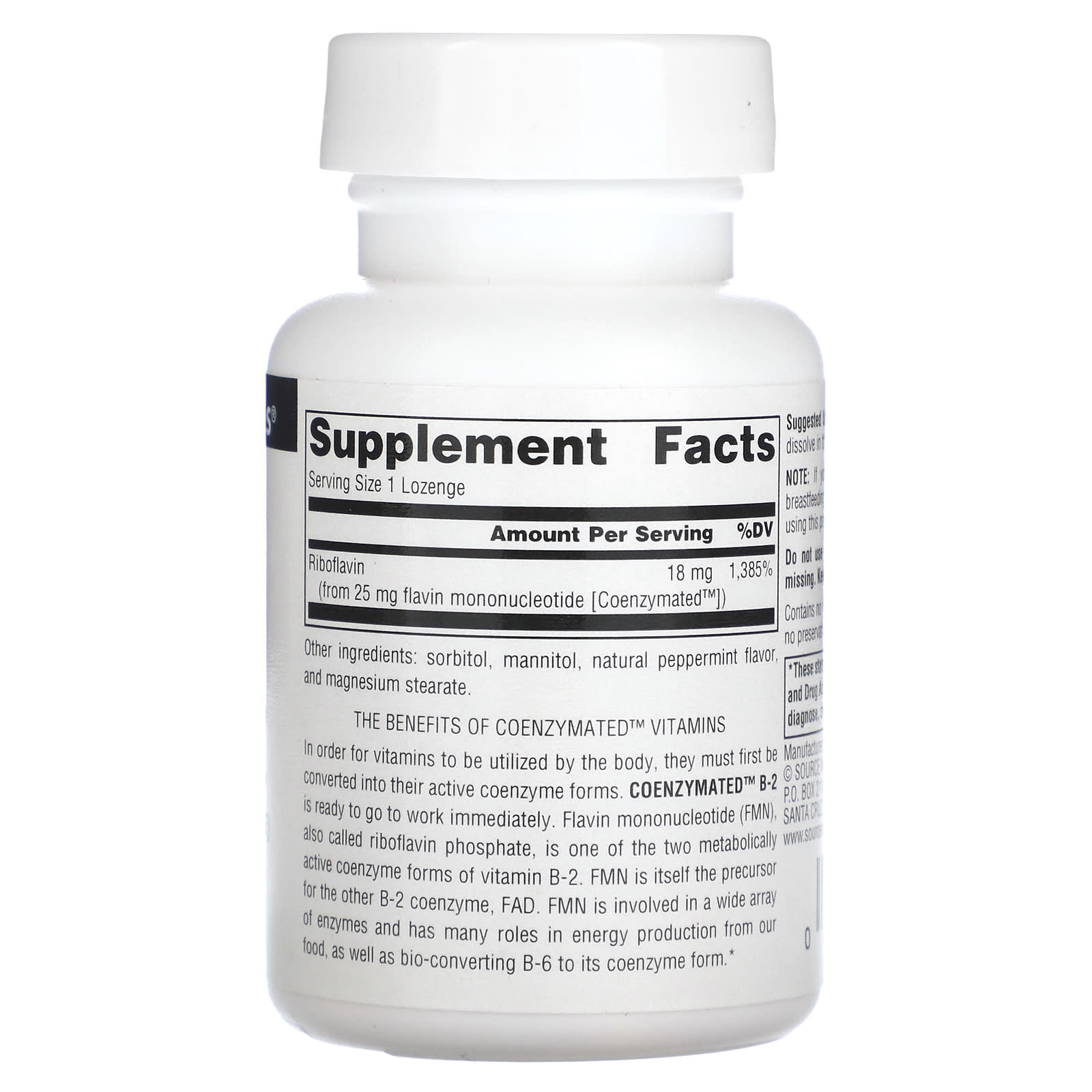 Source Naturals, Coenzymated B-2, 18 mg, 60 Lozenges - Image 2