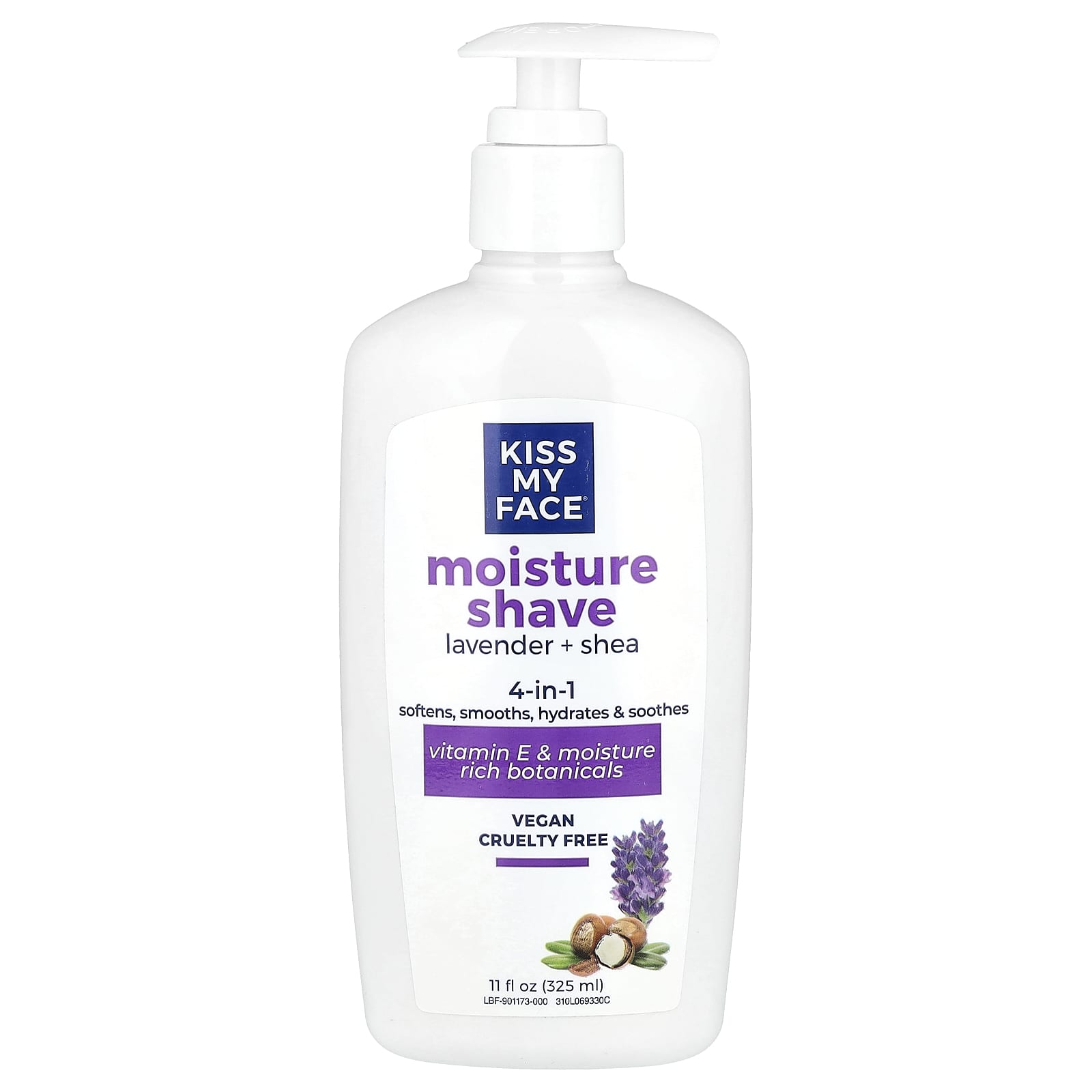 Kiss My Face, 4 in 1 Moisture Shave, Lavender + Shea, 11 fl oz (325 ml) - Image 1