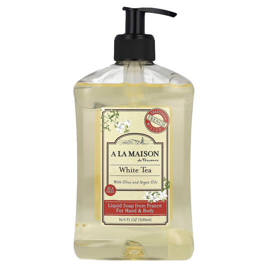 White Tea Liquid Soap for Hand & Body, 16.9 fl oz, French Milled - Image 1