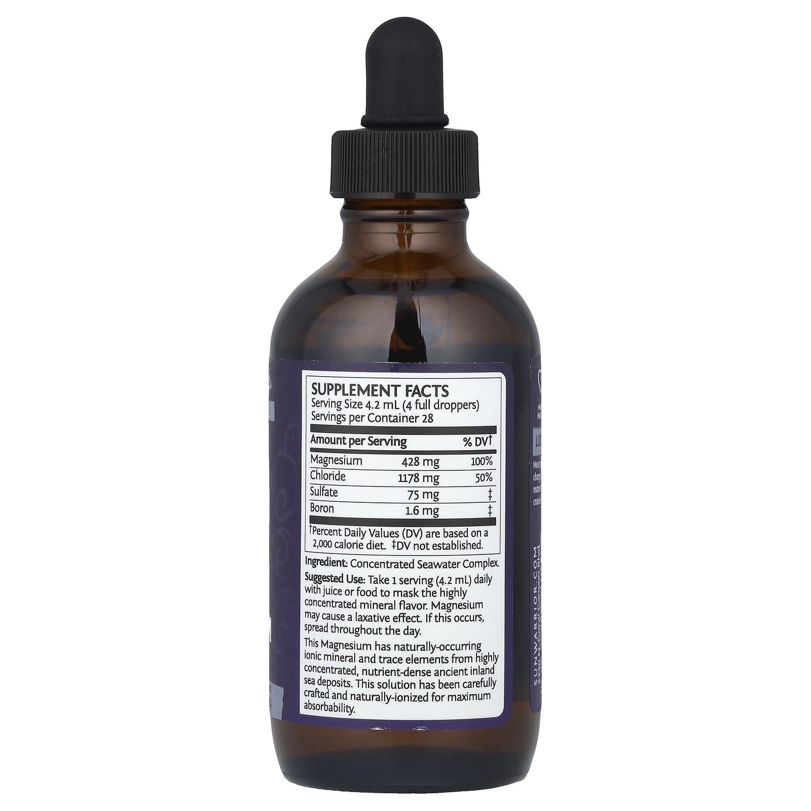 Sunwarrior, Magnesium, 4 fl oz (118 ml) - Image 2
