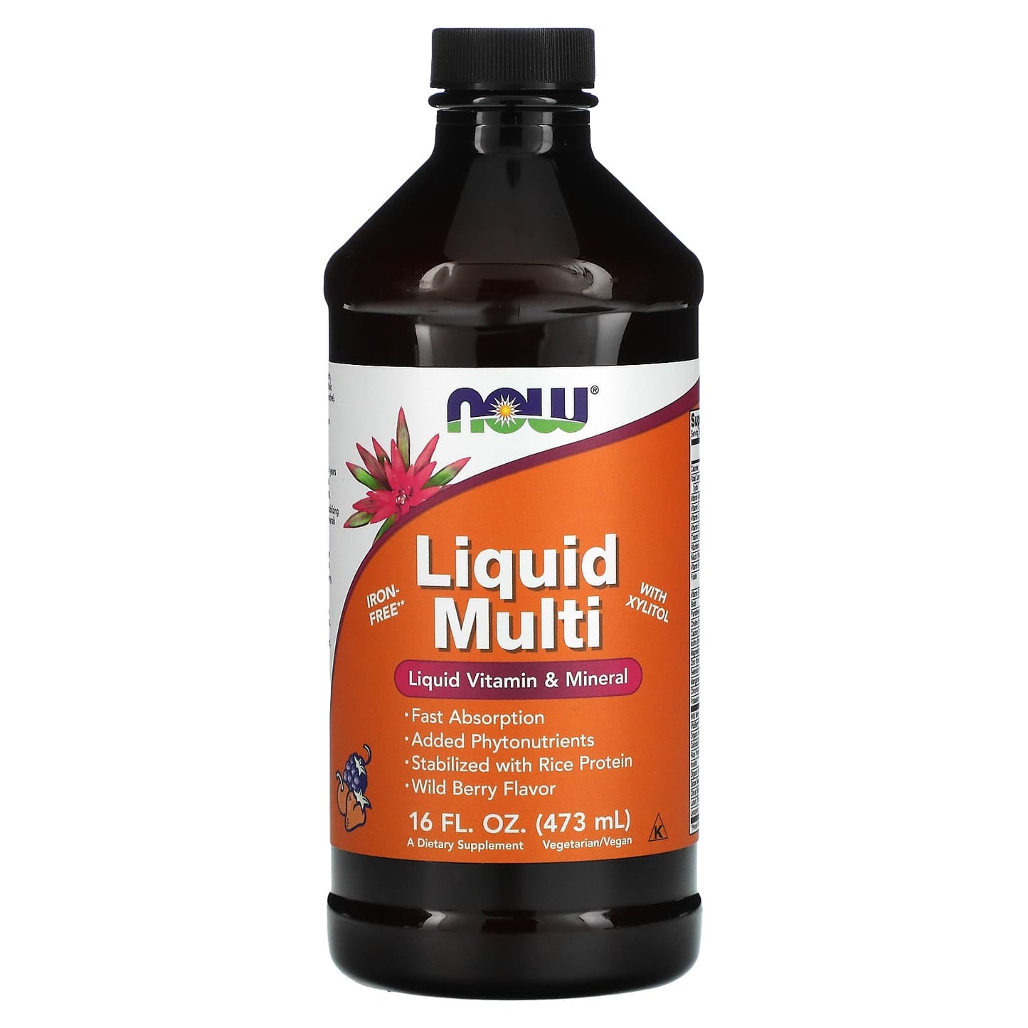 NOW Foods, Liquid Multi, Wild Berry, 16 fl oz (473 ml) - Image 1