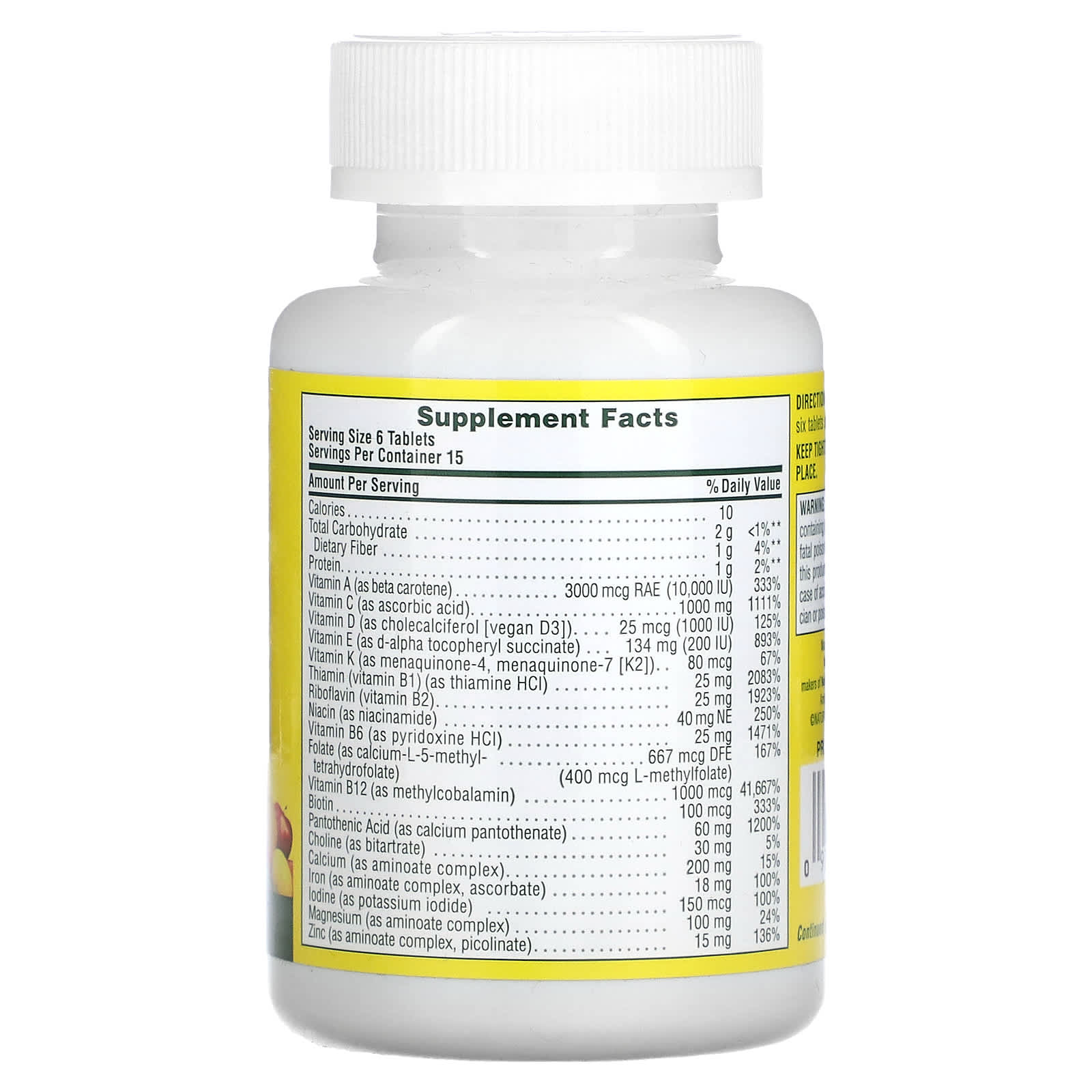 NaturesPlus, Source of Life, Original Mini-Tabs, Multi-Vitamin & Mineral Supplement with Concentrated Whole Food , 90 Tablets - Image 2