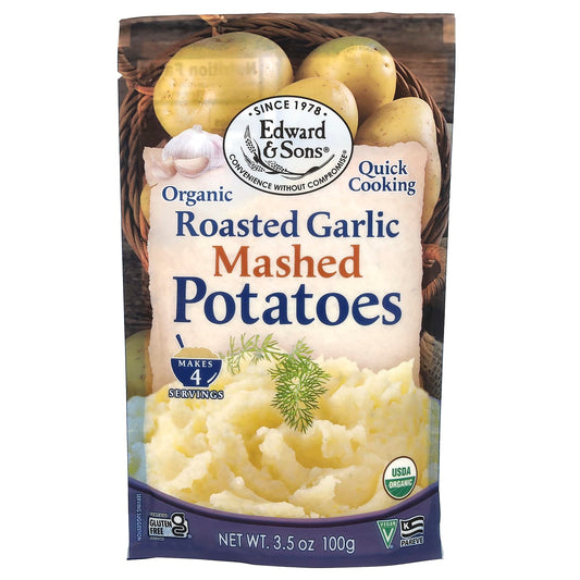 Edward & Sons Organic Roasted Garlic Mashed Potatoes, 3.5 oz (100g) - Image 1