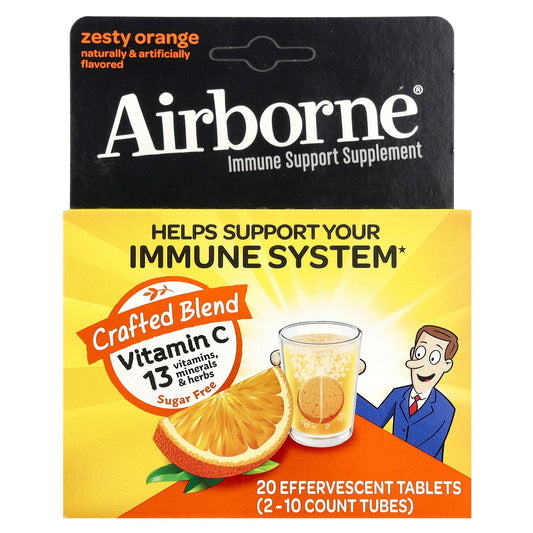 Boost Immunity with AirBorne Zesty Orange Effervescent Tablets - Image 1