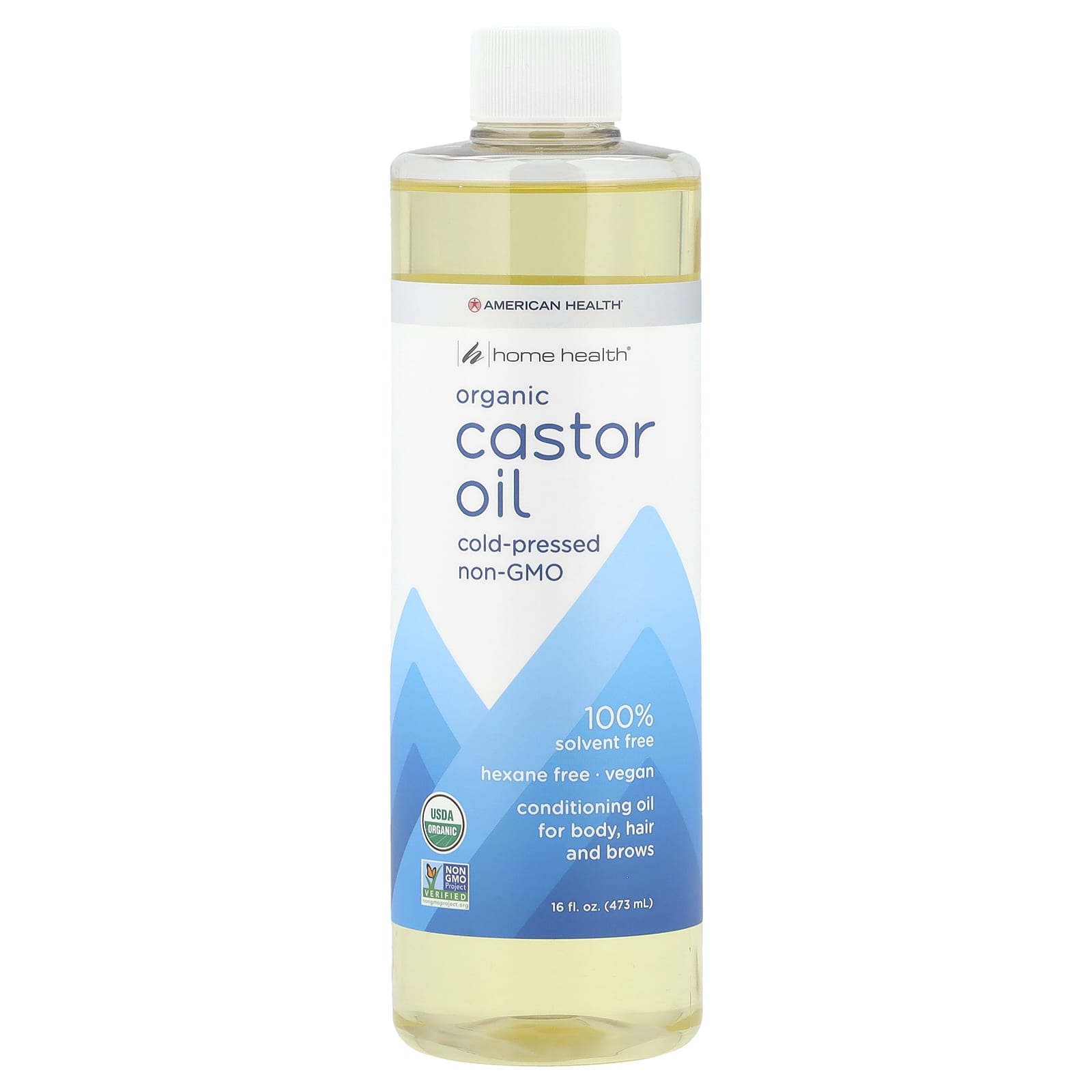 Organic Castor Oil for Skin, Hair & Brows - 16 fl oz (473 ml) - Image 1