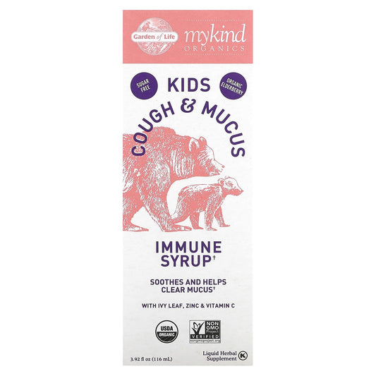 Garden of Life Mykind Organics Kids Cough & Mucus Syrup for Immune Support - Image 1