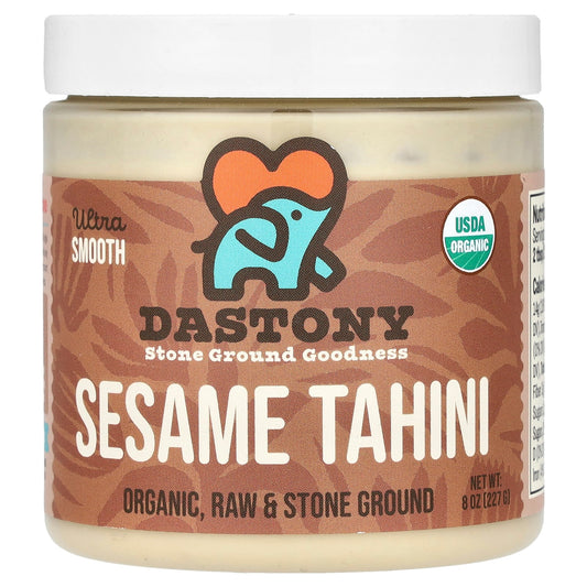 Dastony USDA Organic Sesame Tahini, 8 oz, Ultra Smooth - Image 1