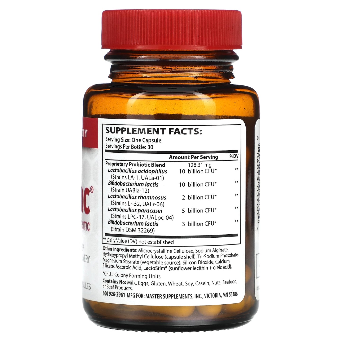 Master Supplements, Theralac, Broad Spectrum Probiotic, 30 Billion CFU, 30 Capsules - Image 2