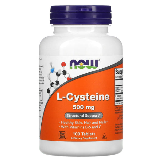 NOW Foods, L-Cysteine, 500 mg, 100 Tablets - Image 1