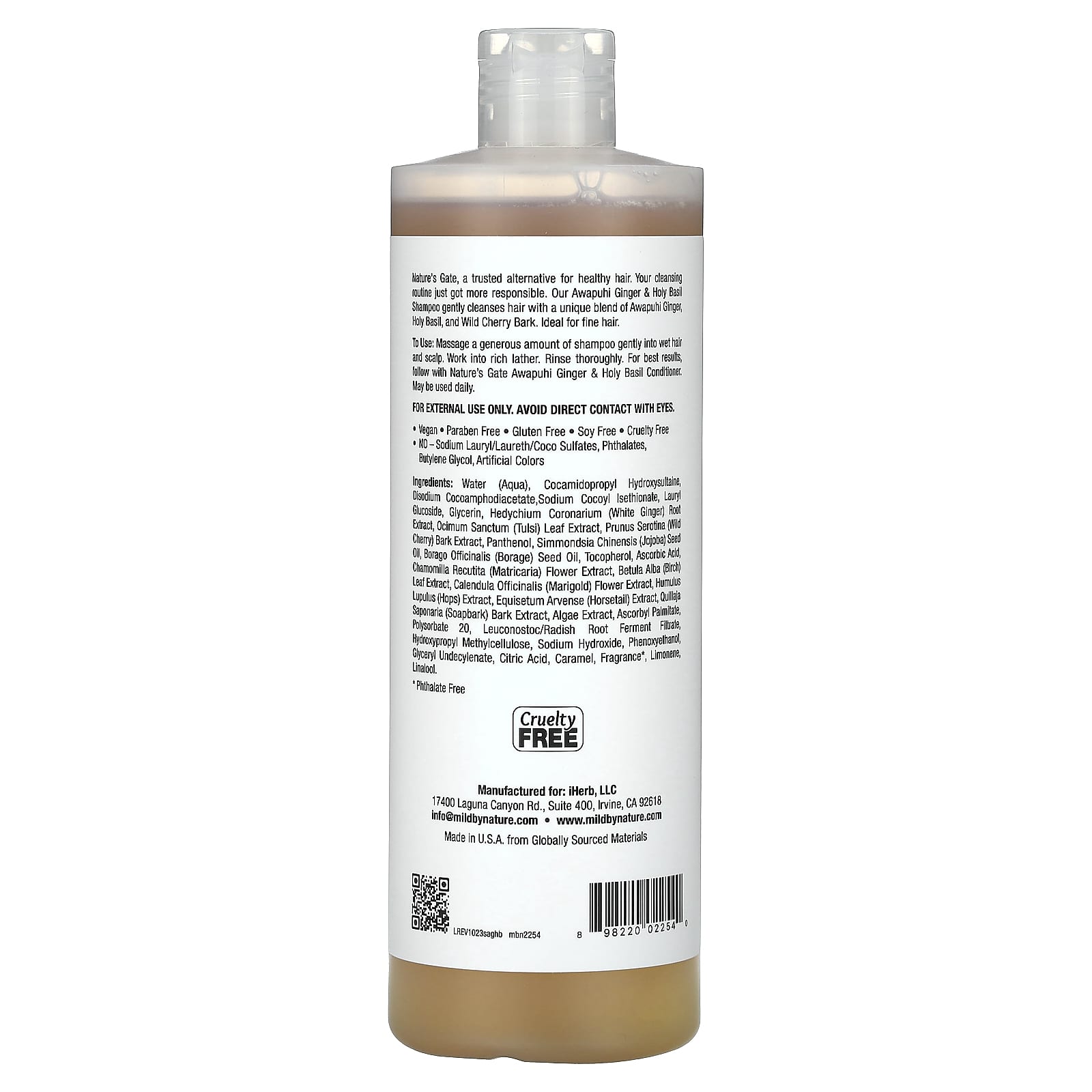 Nature's Gate Awapuhi Ginger & Holy Basil Shampoo for Fine Hair, 16 fl oz - Image 2