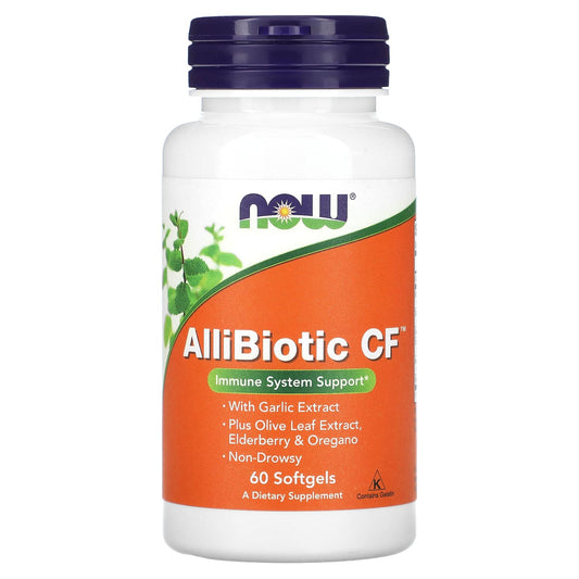 NOW Foods, AlliBiotic CF, 60 Softgels - Image 1