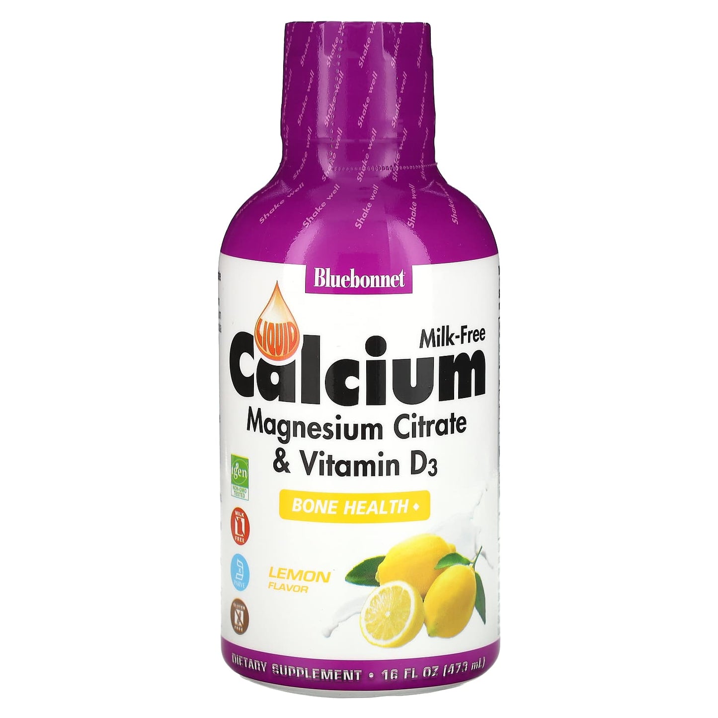 Bluebonnet Nutrition Liquid Calcium & Magnesium Supplement, 16 fl oz - Image 1
