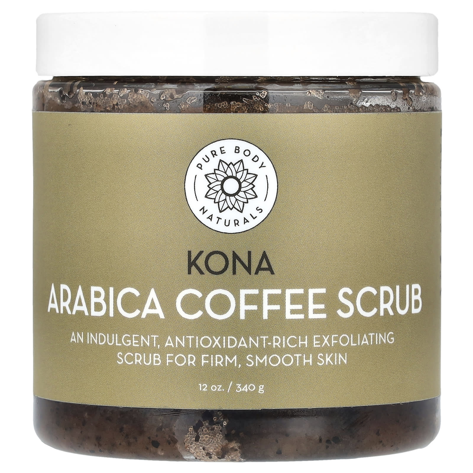 Pure Body Naturals, Kona Arabica Coffee Scrub , 12 oz (340 g) - Image 1