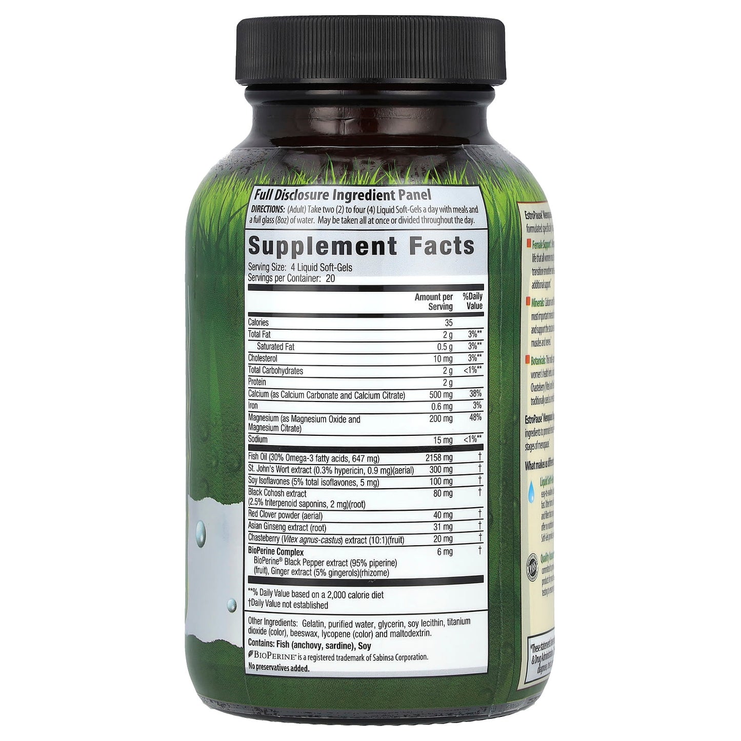 Irwin Naturals EstroPause Menopause Support for Women, Liquid Soft-Gels - Image 2