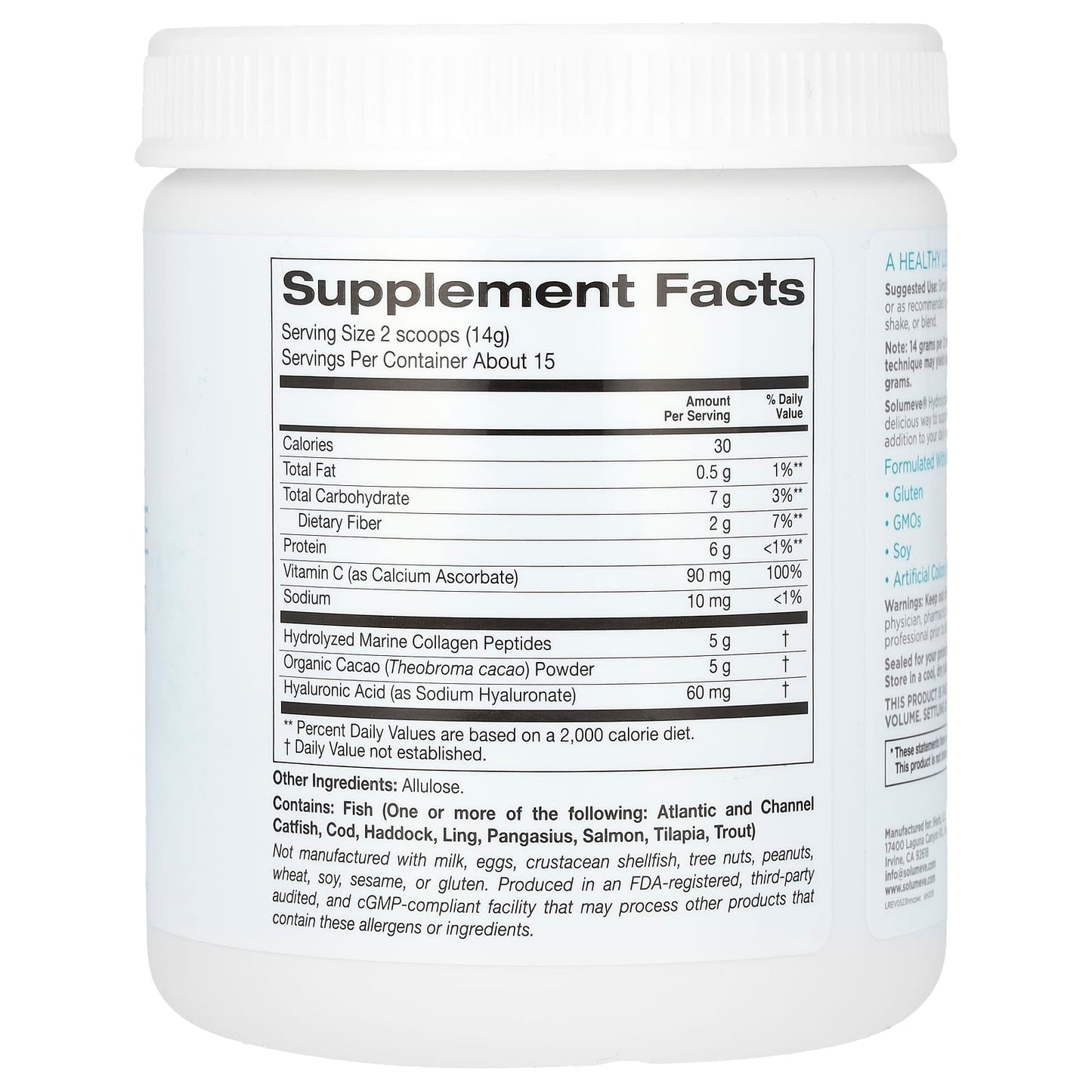 Rejuvenate with Solumeve Hydrolyzed Marine Collagen Peptides with Cocoa - Image 2