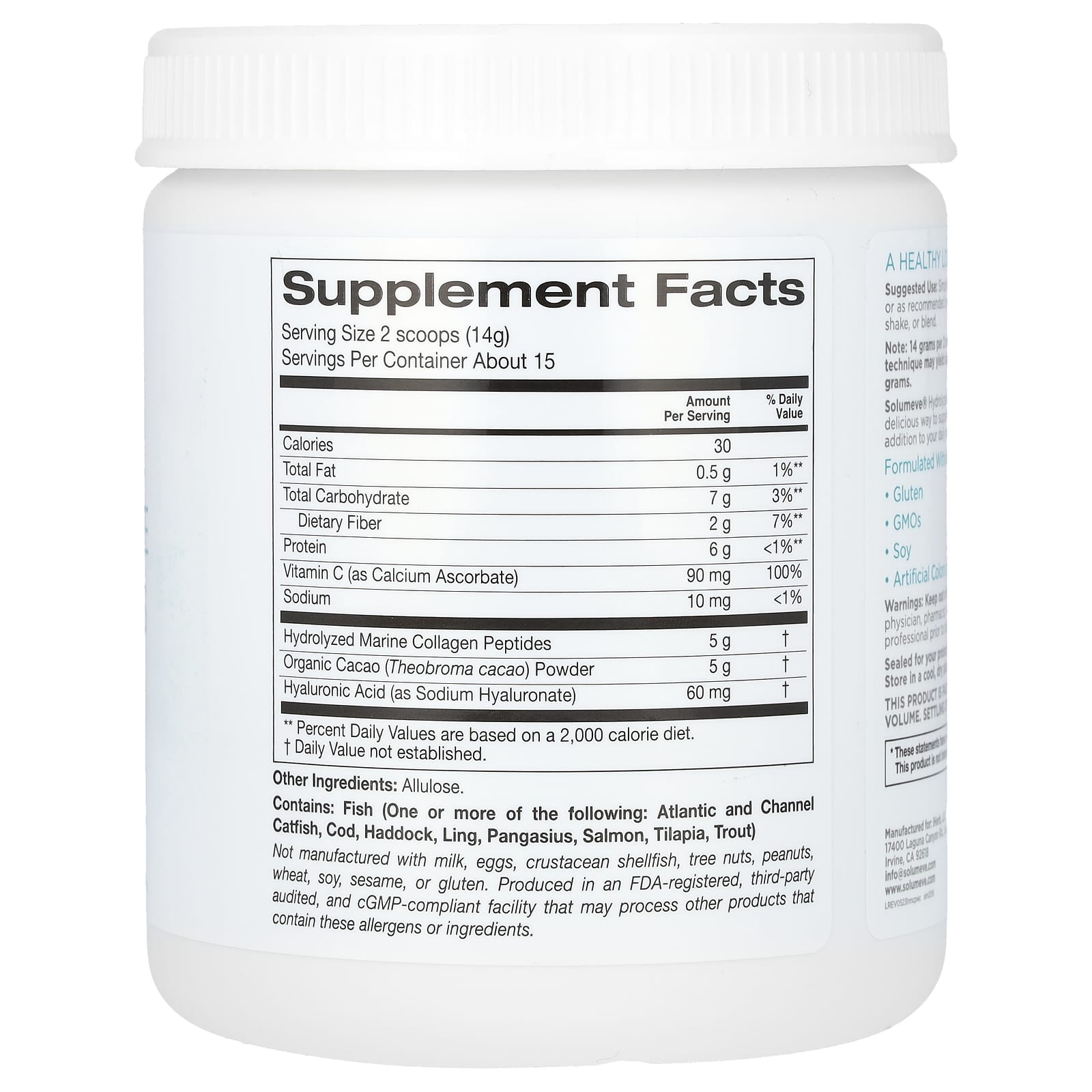 Rejuvenate with Solumeve Hydrolyzed Marine Collagen Peptides with Cocoa - Image 2