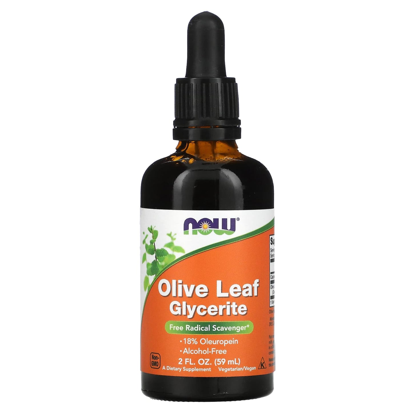 NOW Foods, Olive Leaf Glycerite, 2 fl oz (59 ml) - Image 1