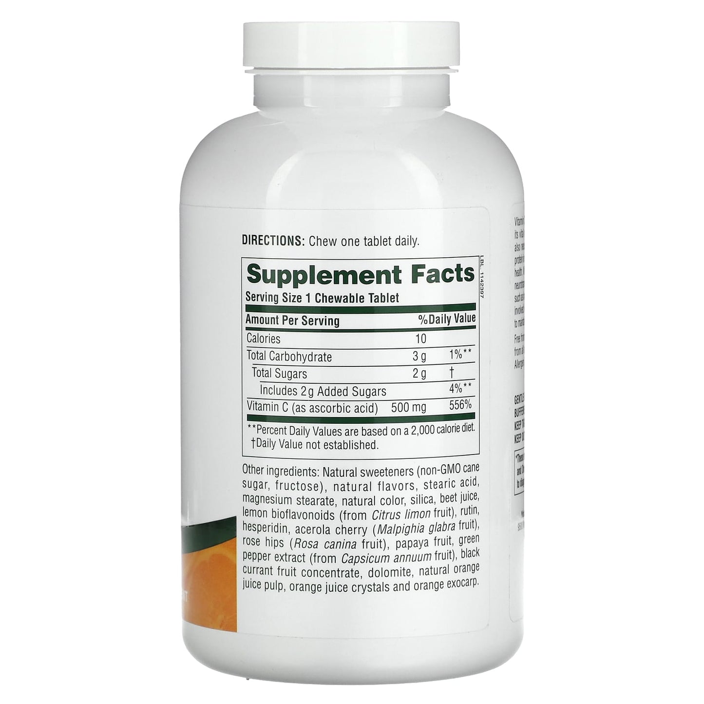NaturesPlus, Vitamin C, Chewable Orange Juice, 500 mg, 180 Tablets - Image 2