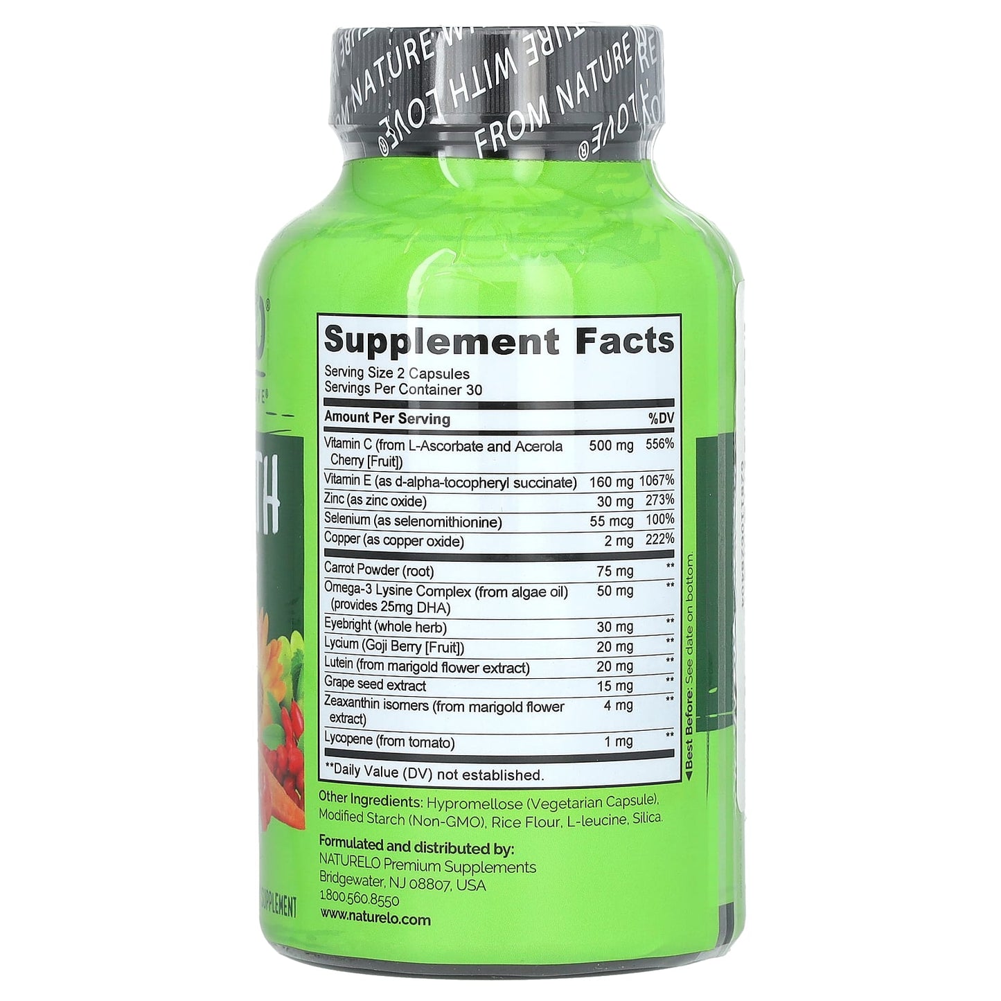 NATURELO, Eye Health, 60 Vegetarian Capsules - Image 2