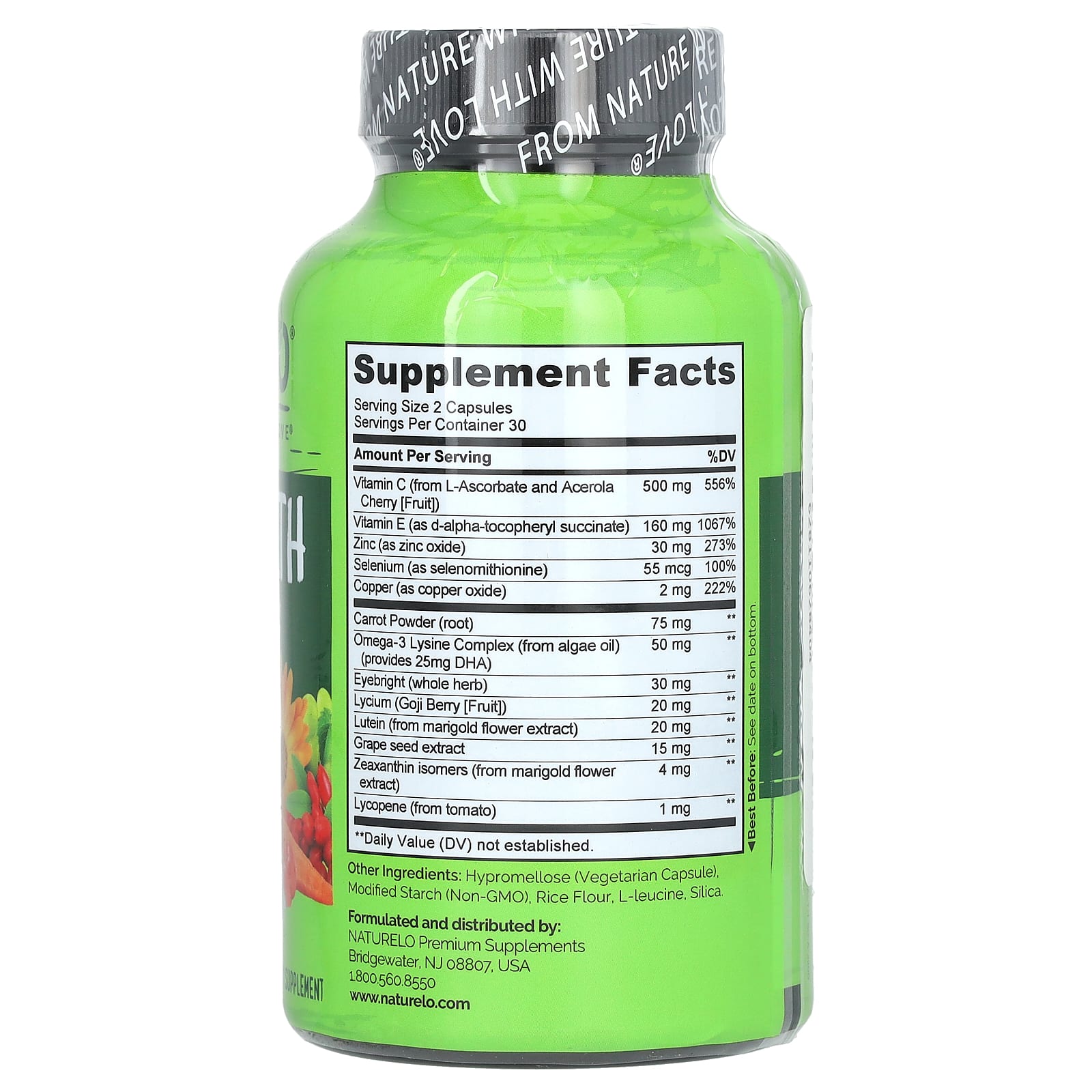 NATURELO, Eye Health, 60 Vegetarian Capsules - Image 2
