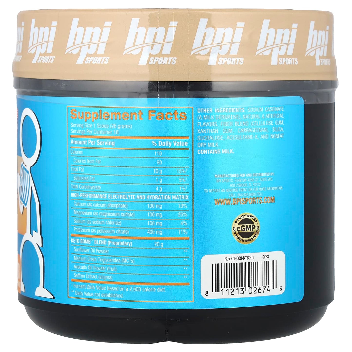 BPI Sports Keto Bomb French Vanilla Latte Coffee Creamer - Image 2