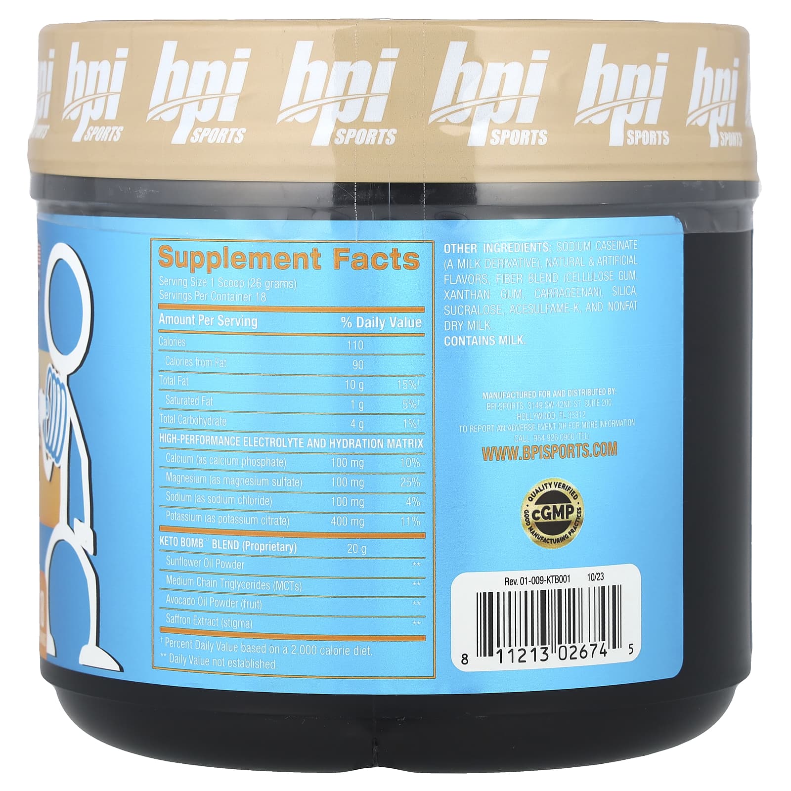 BPI Sports Keto Bomb French Vanilla Latte Coffee Creamer - Image 2