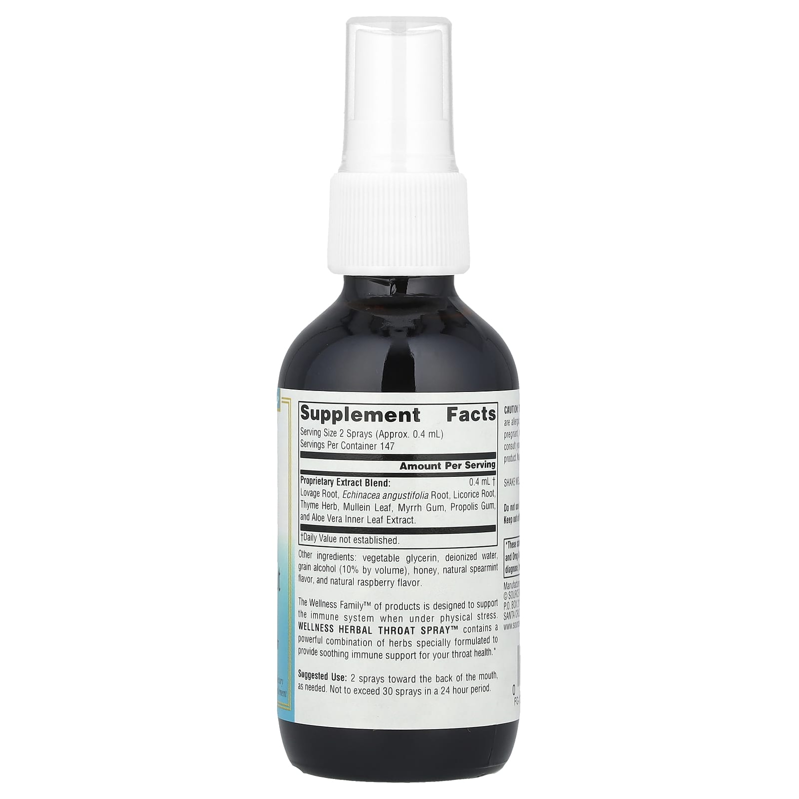 Source Naturals, Wellness, Herbal Throat Spray™, 2 fl oz (59.14 ml) - Image 2