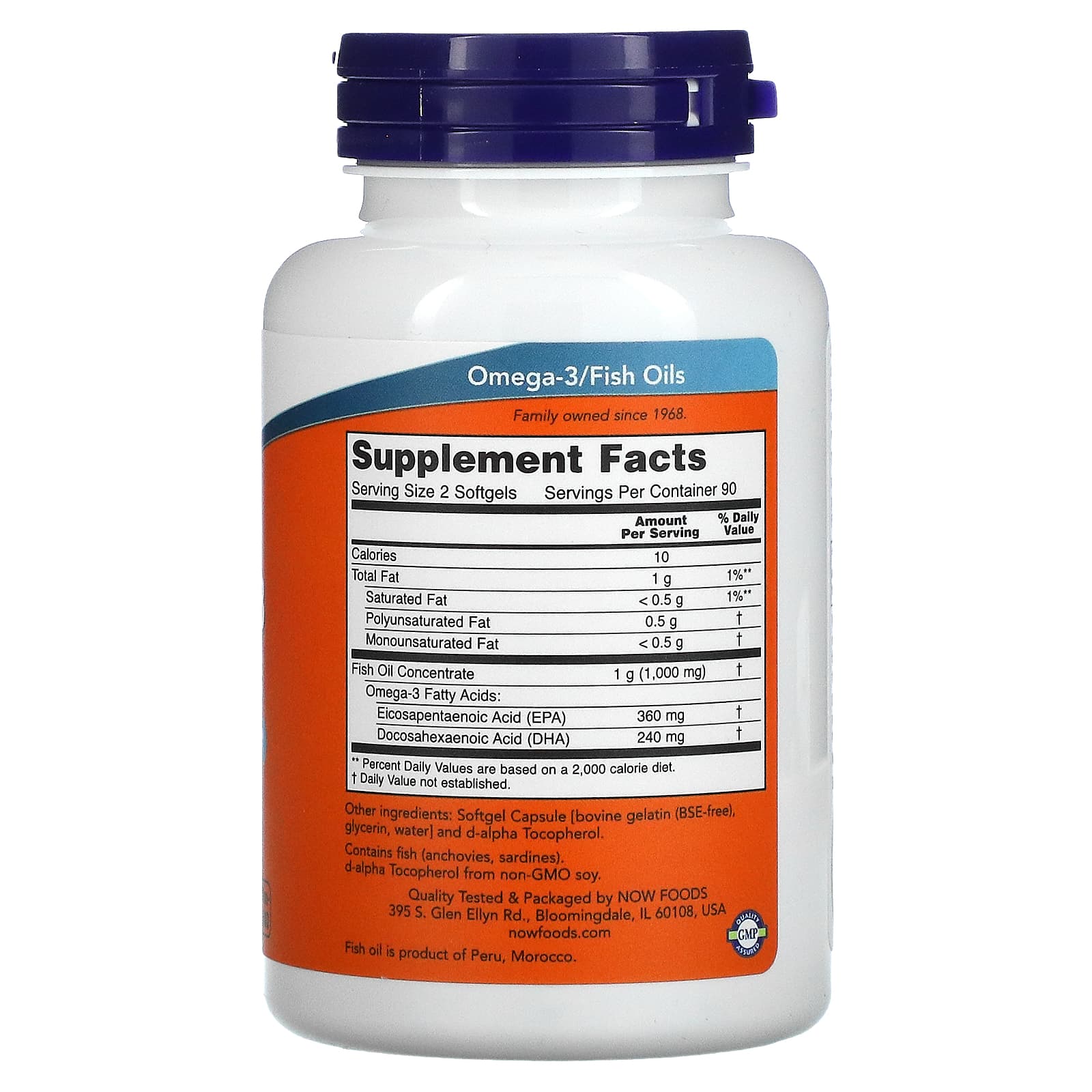 NOW Foods, Omega-3 Mini Gels, 180 Softgels - Image 2
