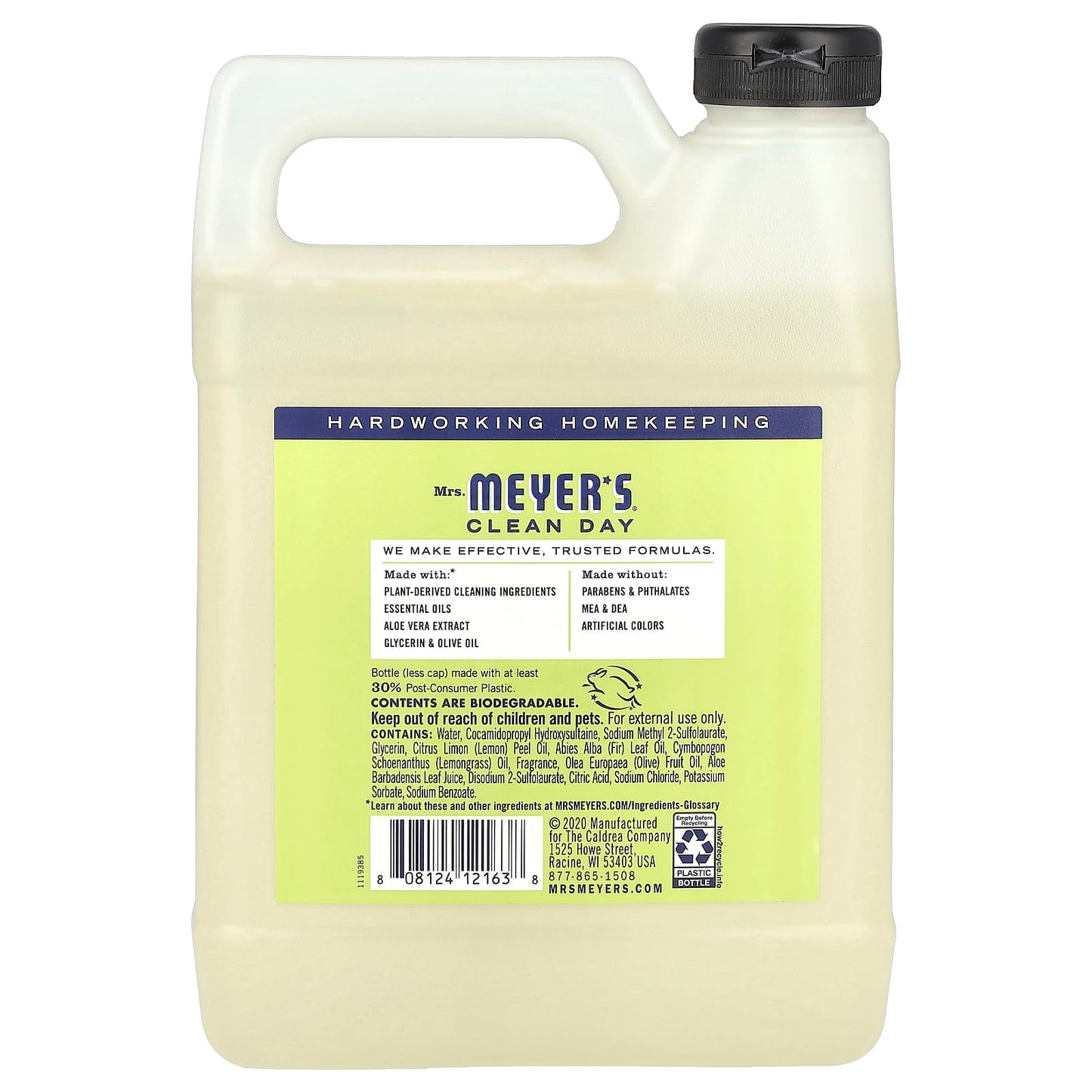 Mrs. Meyers Clean Day, Hand Soap Refill, Lemon Verbena, 33 fl oz (975 ml) - Image 2