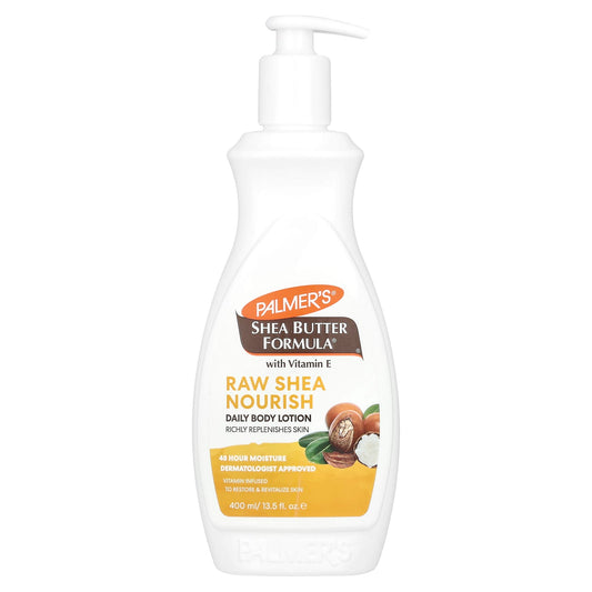 Palmer's, Shea Butter Formula® with Vitamin E, Raw Shea Nourish Daily Body Lotion, 13.5 fl oz (400 ml) - Image 1