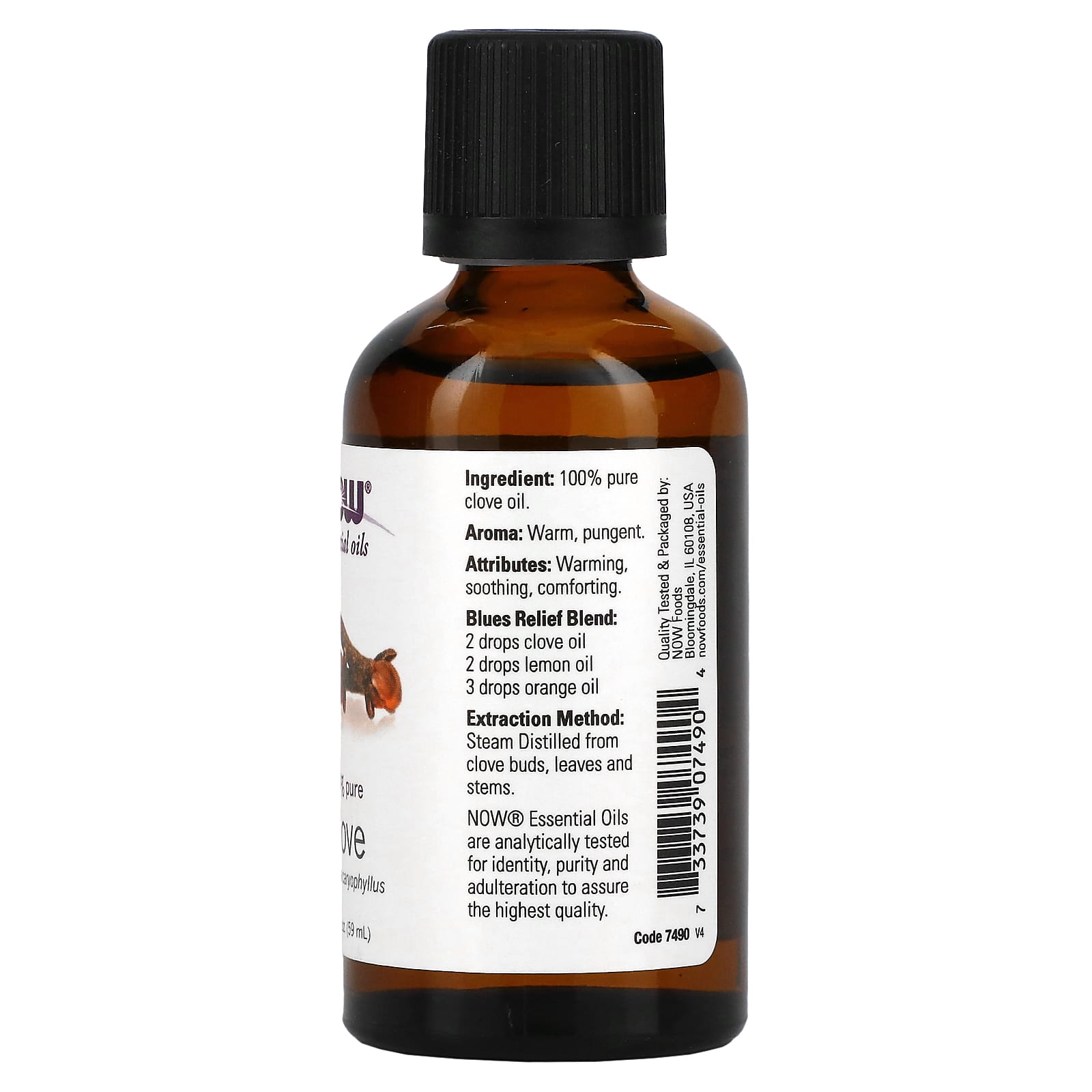 NOW Foods, Essential Oils, Clove, 2 fl oz (59 ml) - Image 2