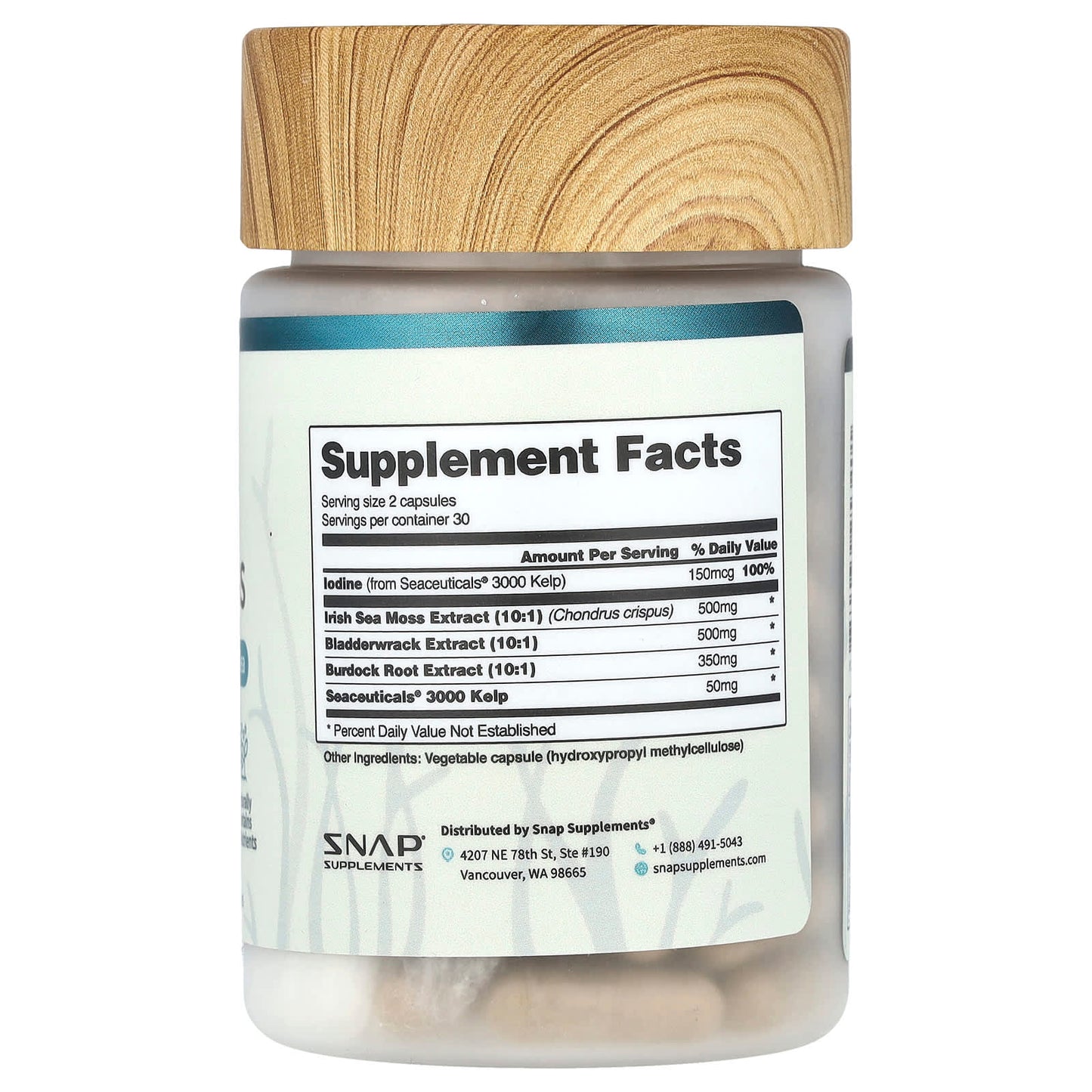 Snap Supplements, Irish Sea Moss, 60 Capsules - Image 2