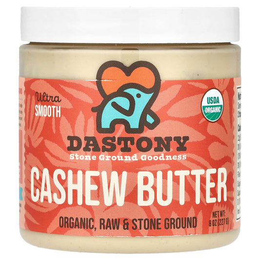 Dastony USDA Organic Cashew Butter, 8 oz, Ultra Smooth, Paleo Friendly - Image 1