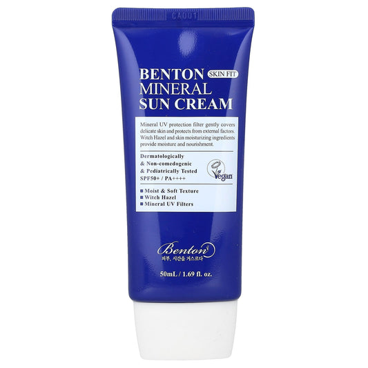 Benton Skin Fit Mineral Sun Cream, SPF 50/PA++++, 1.69 fl oz (50 ml) - Image 1