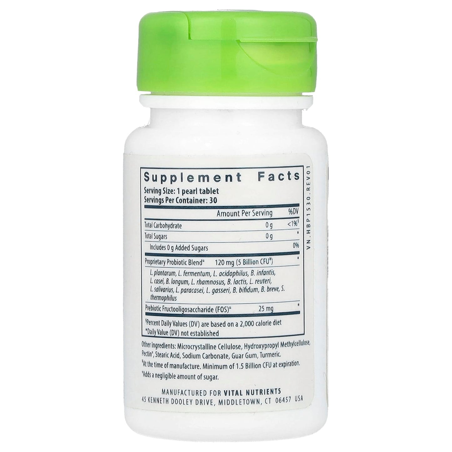 Vital Nutrients, Hyperbiotics®, Pro-15®, Pre + Probiotic, 30 Vegan Micro-Pearls - Image 2