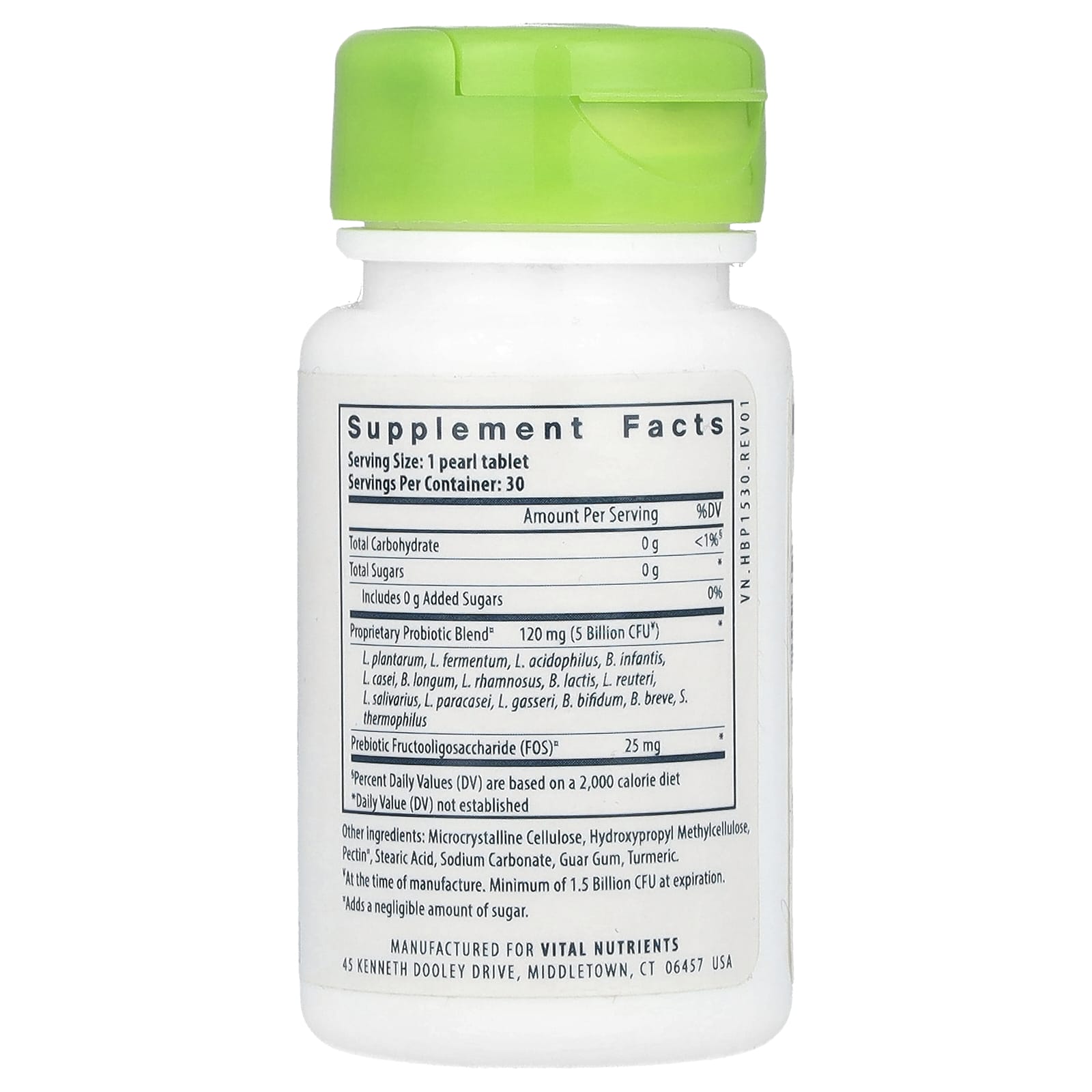 Vital Nutrients, Hyperbiotics®, Pro-15®, Pre + Probiotic, 30 Vegan Micro-Pearls - Image 2